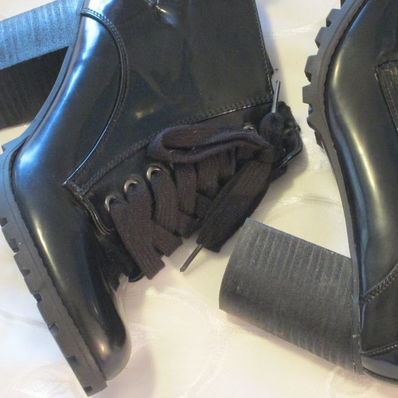 BLACK PATENT MIX NO. 6 BOOTIES - Picture 5 of 12